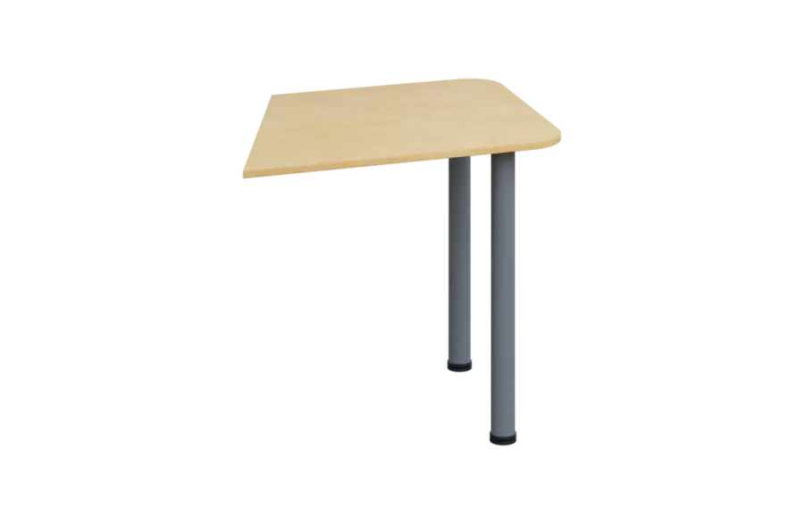 EJZ 1 - 80 přístavba jednací, kovová podnož stříbrná, síla desky 18 mm, bříza světlá